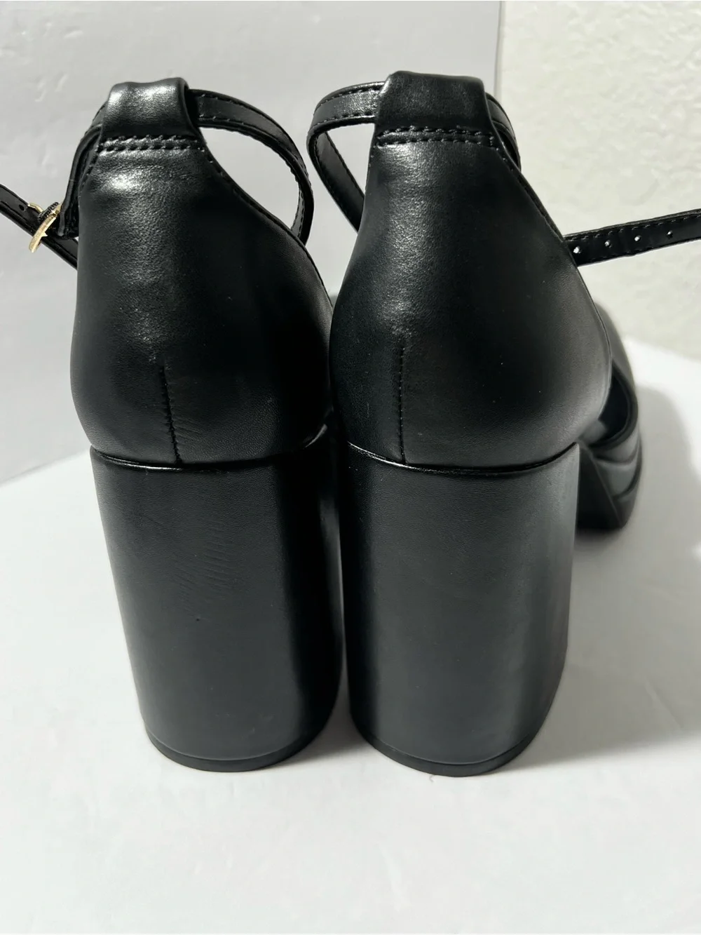 Wild Fable Black Platform ankle straps Mary Jane Chunky Heel Pumps Size 8.5 NWOT